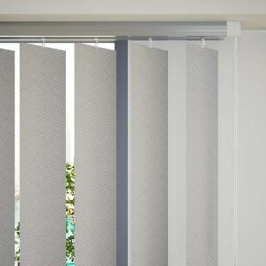 127mm Tissue Vertical Blinds - Light Grey