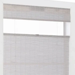 Cordless Top Down Bottom Up Bamboo Woven Wood Shades – Light Filtering Natural Blinds