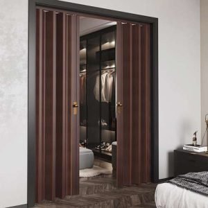 PVC Folding Doors - Dark Brown
