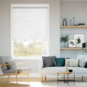 Atlanta Bright White Faux Wood Blind