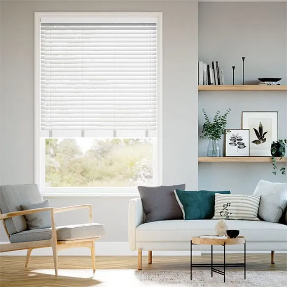 Atlanta Bright White Faux Wood Blind