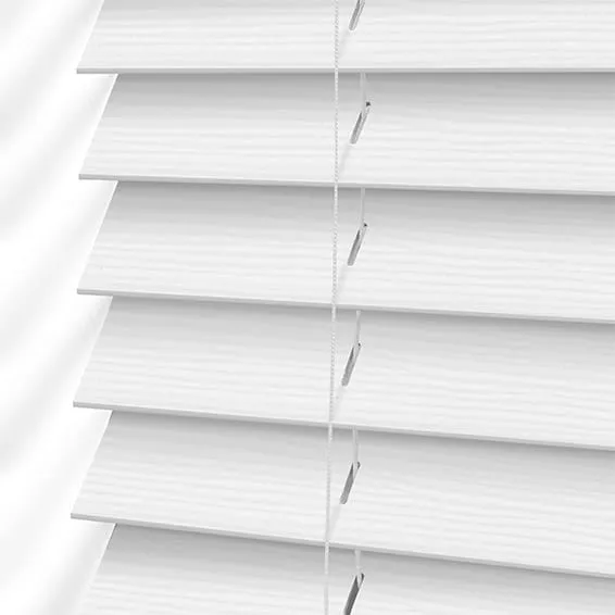 Dove White Faux Wood Blind
