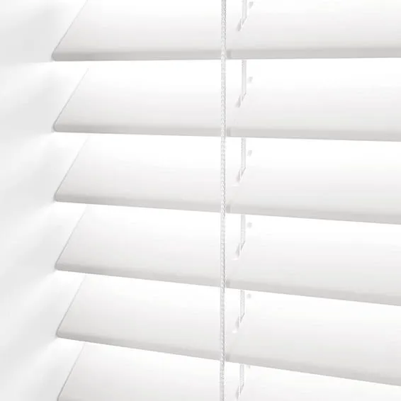 Fine White Faux Wood Blind